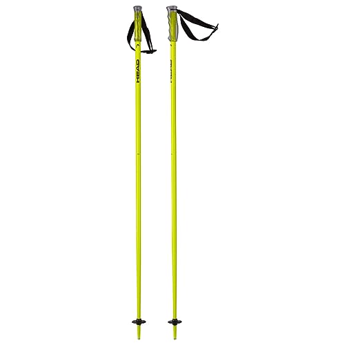 HEAD Bâtons de Ski Multi Skistöcke Unisexe-Adulte, Noir/Jaune Fluo, 110