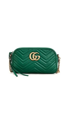 Shopbop Archive Women's Pre-Loved Gucci GG Marmont Small Leather Shoulder Bag, Green, One Size