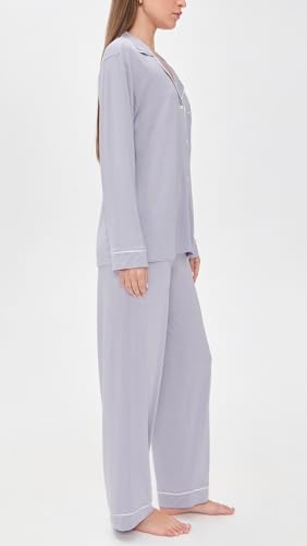 Image of Eberjey Gisele Classic Women's Pajama Set | Long Sleeve Shirt + Long Pants
