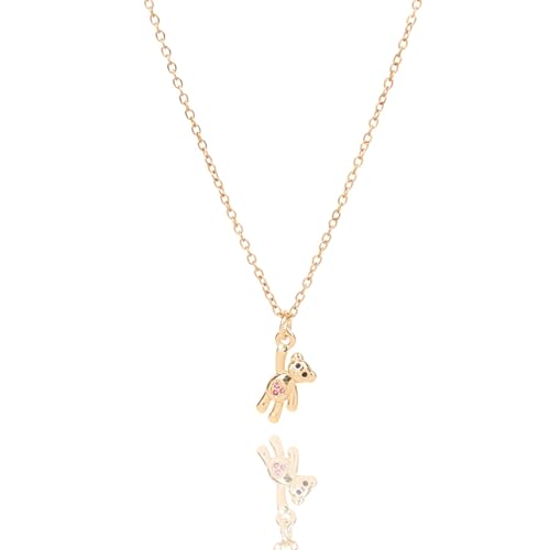 Image of SALTY Anti Tarnish Teddy Charm Pendant Necklace for Women | Stylish Locket Chain | Fashion Jewellery Accessories for Girls | Minimal Jewelry | Gift for Mother's Day | Marriage, Birthday | Gift for Valentine Day