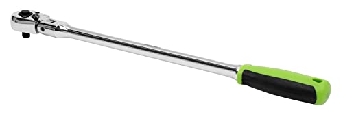 Sealey Siegen Extra-Long Flexi-Head Ratchet Wrench 1/4" Sq Drive - Flip Reverse 90° Pivot Head - S01257, Chrome (as a Finish Type) - Image 2