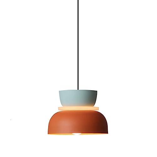 Suspension couleur grange colorée pour illuminer et décorer votre cuisine moderne