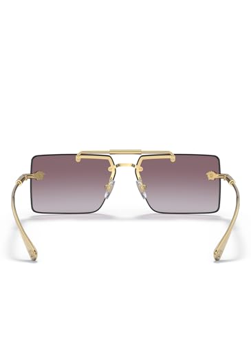 Versace VE 2245 10028H Gold Metal Rectangle Sunglasses Purple Gradient Lens - image 5