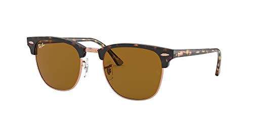 Image of Ray-Ban RB3016F Clubmaster Low Bridge Fit Square Sunglasses for Men for Women