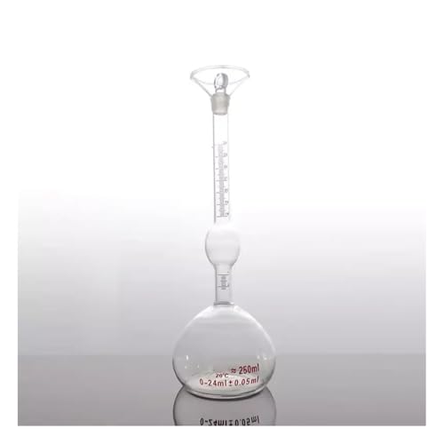 Pycnomètre en verre 250 ml pour mesure de densité du ciment et poudre minérale
