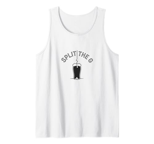 Irish Beer Split The G Shamrock Pint Tank Top