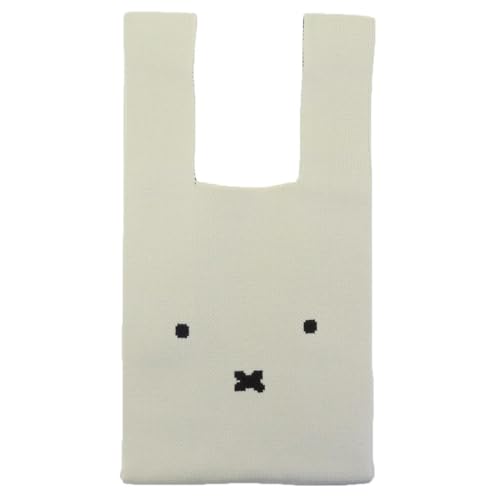 マリモクラフト miffy ミッフィー ニットトートバッグ フェイス アイボリー W200×H400×D100mm DBM-2640