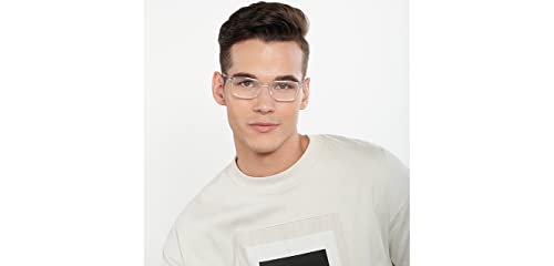 Image of Vincent Chase By Lenskart | Transparent Unisex Zero Power Bluecut & Antiglare Computer Eyeglasses For Eye Protection and Strain | Cellulose Acetate | Full Rim Rectangular | Small | VC E10502