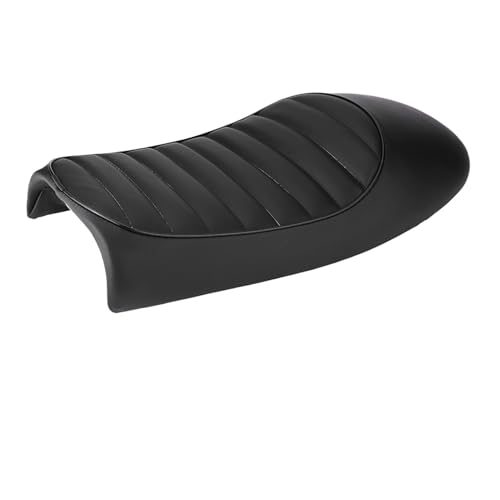 Asiento plano para motocicleta CG125 de cuero PU estilo vintage color negro