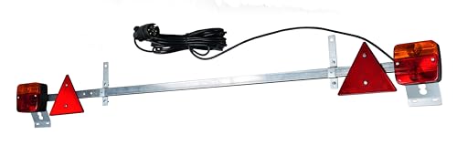 Goodyear - Barra de Luces LED Traseras Extensible de 1',-1'6m Coche 12V, Señalizacion para Remolques, con 2 Pilotos 2 Reflectores, Conector 7 Pines, Homologada IP65