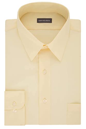 Van Heusen Men's Dress Shirt Fitted Poplin Solid