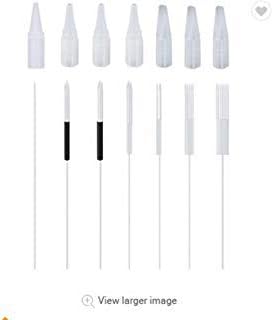 Blossm 100Pcs Eyebrow Tattoo Needles 3RL+ 100Pcs 3R Tattoo Needles Tips For Permanent Makeup Tattoo Machine Tattoo Supplies (tip-03)