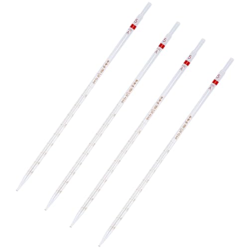 SOLUSTRE Medical 4pcs Glass Ring Pipettes Milliliter Pipette for Accurate Measuring
