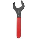 sourcing map Chiave singola a estremità aperta, 46 mm, con angolo di offset di 15 gradi, chiave a U con estremità aperta, piccola chiave a testa piatta per annerimento con gambo rosso, per riparazione