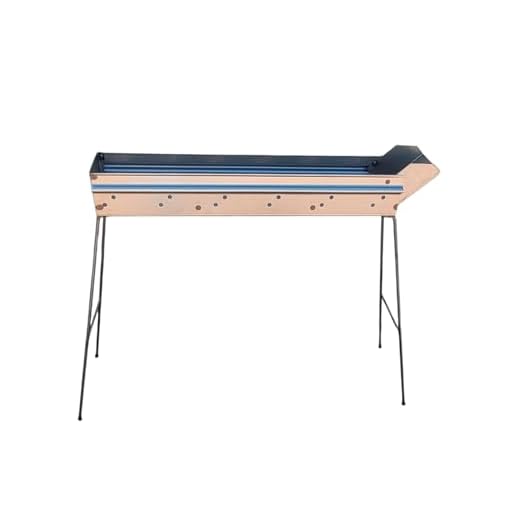 Canaletta Arrosticini Empotec Fornacella a Carbone Cottura Carne Spiedini, Gambe Pieghevoli, Ottimo Materiale Qualità Lunghezza 80cm Colore Grigio Grill BBQ Barbecue Abruzzo MADE IN ITALY