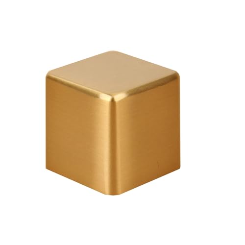 ZONSHJDKR Tapones para Patas de Muebles, Cubierta Inferior Cuadrada de Cobre Puro - Decoración metálica latón for Muebles Adecuada for Cubrir Las Patas traseras mesas y sillas(36 * 36 * 36 * 1.8mm)