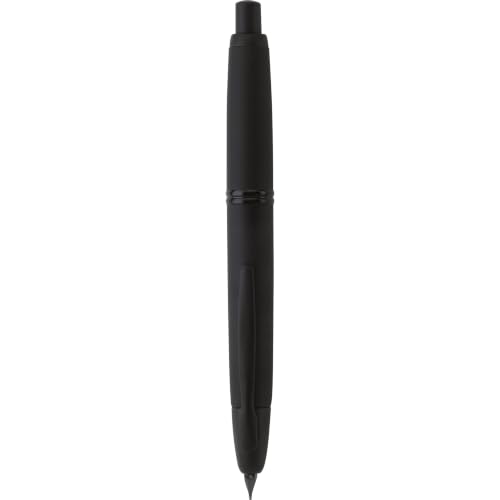 PILOT Vanishing Point Collection Refillable & Retractable Fountain Pen Black Carbonesque Barrel with Rhodium Accents Blue Ink Medium Nib 60246 product thumbnail 16