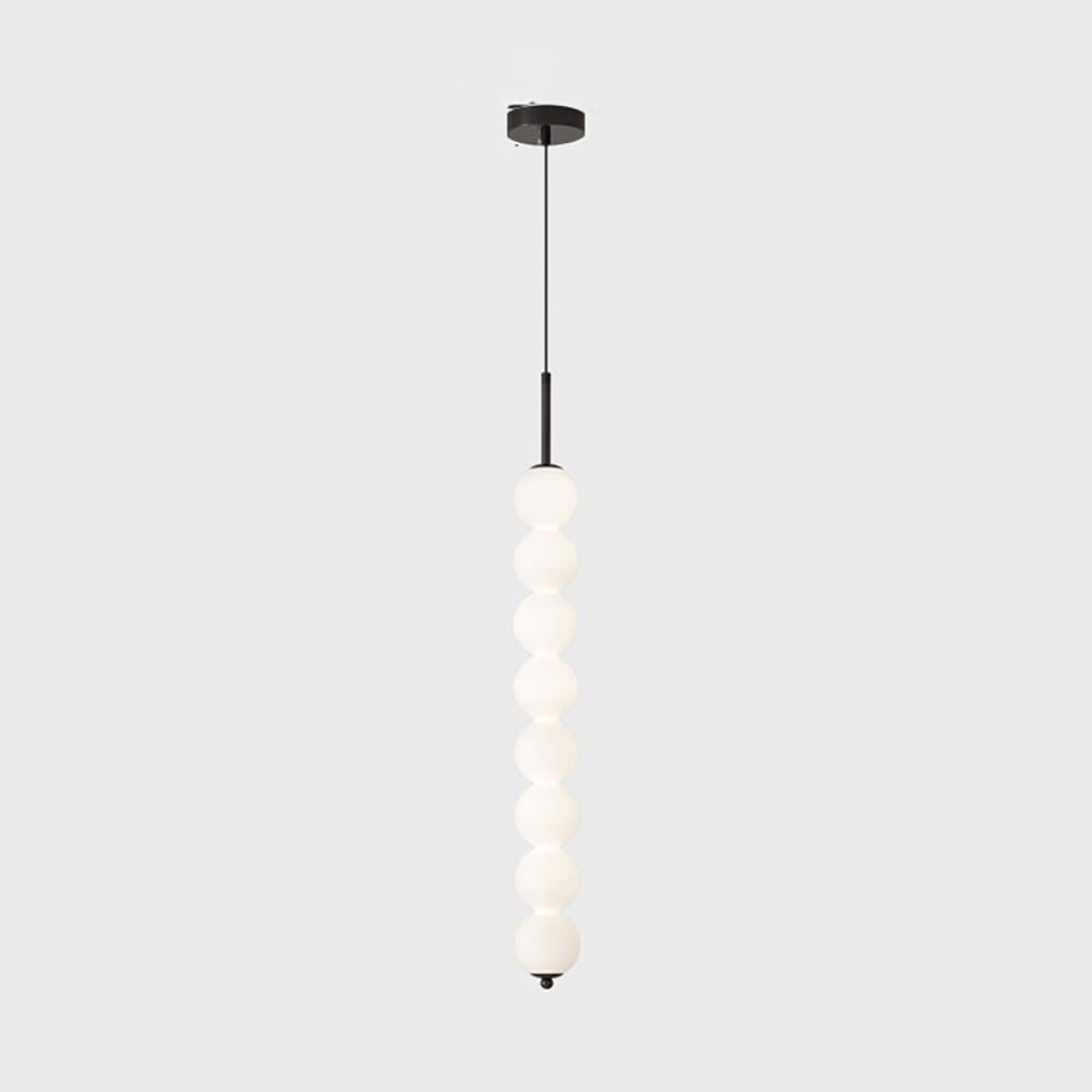 Lampe suspendue LED linéaire longue en verre pour relooker un salon moderne