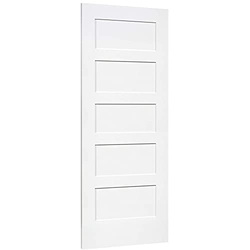 5-Panel Door, White Primed Shaker 80 in. x 28 in.