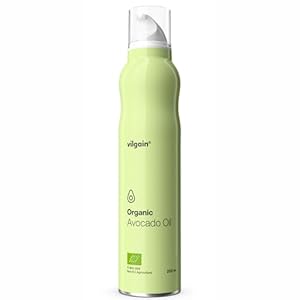 Vilgain Organic Avocado Oil Spray (200 ml) Bio Avocadoöl Spray 100% Reines Kaltgepresstes Speiseöl Ohne Treibgas, Vielseitiges Kochspray Zum Braten, Backen, Grillen, Reich An Ungesättigten Fettsäuren