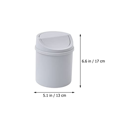 Image of LIFKOME Mini Trash Can with Lid 2pcs Small Trash Can Plastic Wastebasket Tiny Desktop Waste Garbage Bin Waste Paper Basket for Office, Bathroom, Desktop