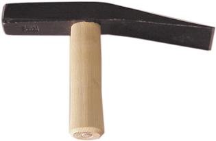 Plaster hammer 1000 g, North German shape, forged, with hardwood handle