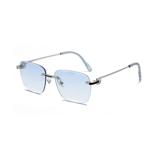 Metal Frameless Glasses Trimmed Full Frame Men's and Women's Uv400