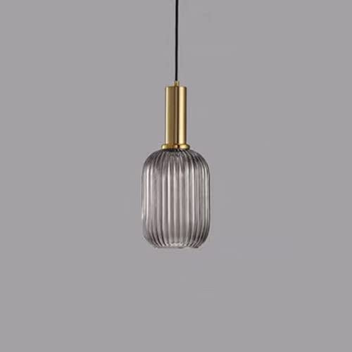 Lampe suspendue nordique en verre gris pour salle à manger
