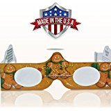 3D Christmas Glasses - 5 - Pack - A Fun Christmas Experience! Turn Holiday Lights Into Magical Images. At Every Point Of Light See GINGERBREAD! Our USA MADE Holiday Specs Are Perfect For Festivities!