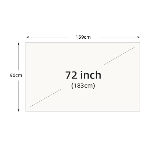 Pantalla de proyector reflectante de 72 pulgadas con rejilla blanca antiluz 2