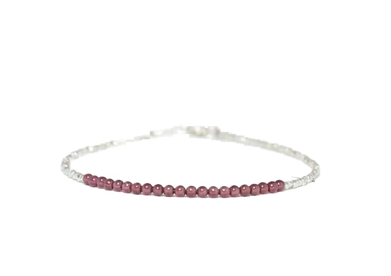 Bracelet en grenat 3mm empilable pour sublimer vos tenues du quotidien