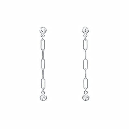Boucles d'oreilles argent 925 LAMGUL, cadeau idéal femme avec pendentif zircon
