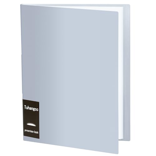 Image of Tuhangcc Art Portfolio 8.5 inchx11 inch,-Heavy DutyDisplay Book Folder with Clear Sheet Protectors,Displays40Pages, Presentation Book for Artwork, DocumentOrganizer (Space Grey, 1 Pack)