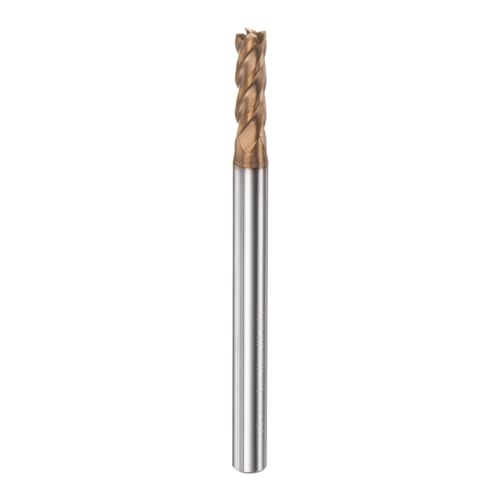 Image of HARFINGTON Micro Grain Carbide Square End Mill 4 /29 inch x 7 /16 inch (3.5mm x 11mm) Cut 5 /32 inch (4mm) Shank 2 inch (50mm) Length AlTiN Coated 4 Flutes Square Nose Cutter for Alloy Steel Hardened Steel