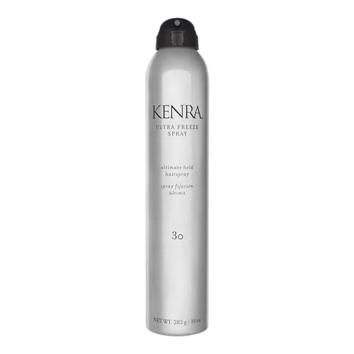 Kenra Ultra Freeze Spray 30 | Ultimate Hold Hairspray | Long-Lasting, Ultra-Firm Hold | Fast-Drying Formula | Provides Humidity Resistance | High Shine, Flake-Free Finish | All Hair Types | 10 oz