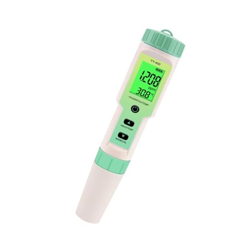 Hydrogen Water Tester, 4-in-1 pH H2 ORP Temp Meter, High Accuracy Hydrogen Tester for Water, Portable ORP Meter for Drinking Water, Aquarium, Hydrogen Water Bottle, Home and Lab Use, Pool