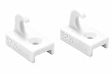 Duesse 2 Ganci per Zanzariere Scorrevoli Laterali – Alta Resistenza – Made in Italy – Colore Bianco Naturale – Set da 2 Pezzi – Compatibili con Sistemi IRS (Bianco)