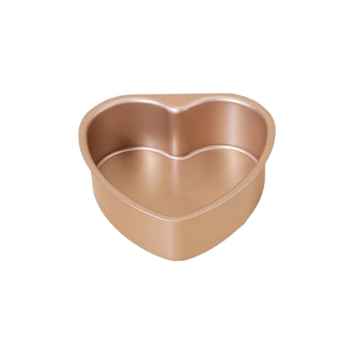ZUJIABAO Teglia professionale a forma di cuore, in acciaio al carbonio, con base rimovibile, ideale per cioccolato, cheesecake, mousse, dorate, antiaderenti