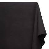 Brushed Wool Fabric Heavyweight Thick 59 Inch 370 GSM Polyester Coating Woolen By The Yard - Black (5 Yards)