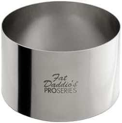 Fat Daddio's Round Cake & Pastry Ring Stainless Steel, 3 x 1.75 Inch, Silver