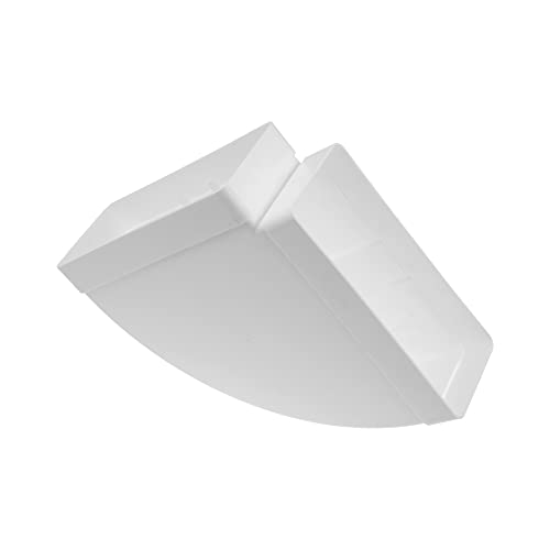 Repa Market 220 x 90/220 x 90 mm Curva per Ventilazione 90° Gomito Piatto ABS Bianco - Rettangolare Aria Aspirazione Scarico Cappa per Cucina, Bagno - Aerazione Rettangolari Canalina, Tubo