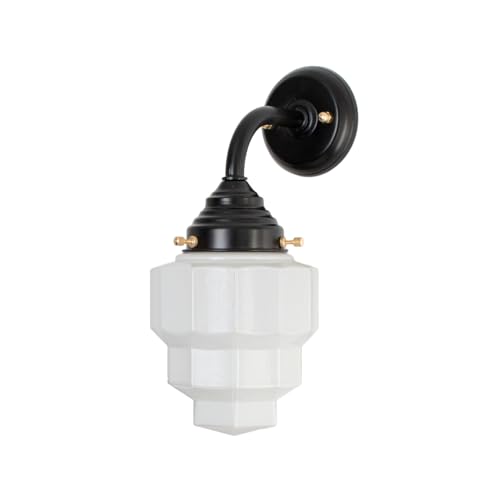 Lampe d'extérieur applique Empire Curve noir pour éclairer une entrée sombre