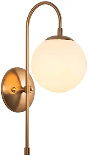 Apliques de pared para salón moderno de mediados de siglo con tulipa esférica