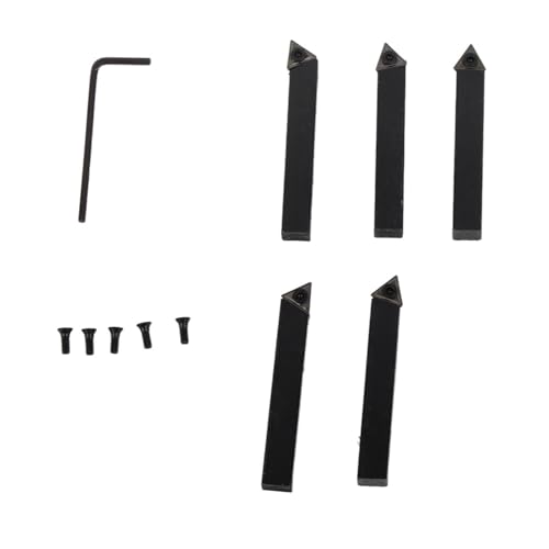 Set de herramientas de torneado de carburo con puntas triangulares miniatura 4