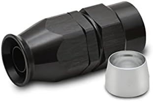 Vibrant Performance Fitting, Hose End, Straight, 10 AN PTFE Hose to 10 AN Female, Aluminum, Black Anodized, Each