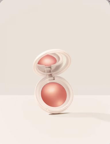 Image of RARE BEAUTY Soft Pinch Luminous Powder Blush -(SHADE Joy Muted Peach) | Peach-Coral Shade, Buildable Coverage, Compact with Mirror, Radiant Finish, All Skin Tones