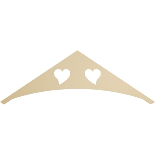 60"W x 20"H x 1 1/2"P (8/12) Pitch Winston Signature Urethane Gable Pediment, Primed Tan