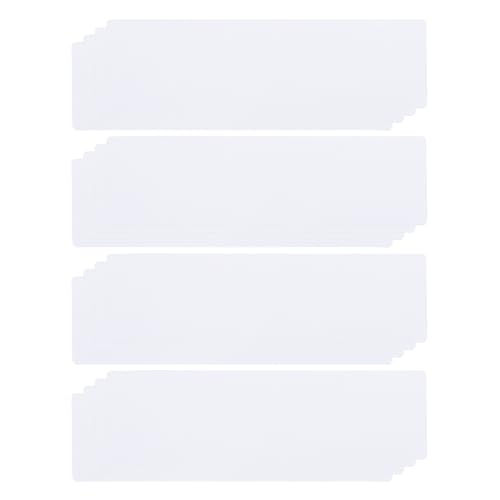 PATIKIL マグネットネームタグ 8.27x2.3" 16枚 消去可能マグネットラベル 防水 再利用可能 教室 オフィス 冷蔵庫 家庭用ホワイトボード用 ホワイト