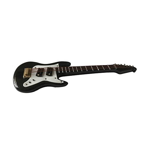 ALANO Mini guitare miniature noire de 12 cm - Les Beatles, Paul McCartney, John Lennon, RIngo Starr, George Harrison ALANO Mini guitare miniature noire de 12 cm – Image 4