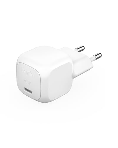 Belkin BoostCharge Cargador de Pared Compacto USB-C de 20W, Carga Rápida USB-C Power Delivery, Cargador para Apple iPhone 17, iPhone Air, Samsung Galaxy S25, Pixel 10, iPad, AirPods y Otros - Blanco